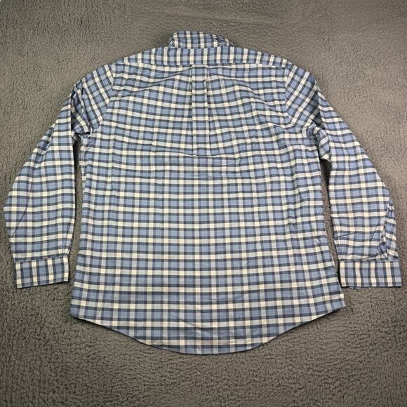 Brooks Brothers Oxford Button-Down Shirt Mens XL Blue Plaid OCBD Logo Regent - Picture 5 of 9
